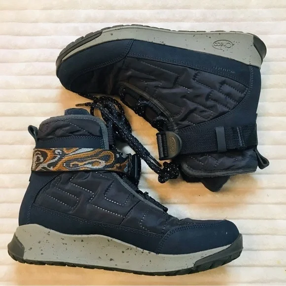 Chaco Borealis Quilt Waterproof Boots Navy Blue Quilted Insulated Winter Boot 6 - Picture 6 of 9